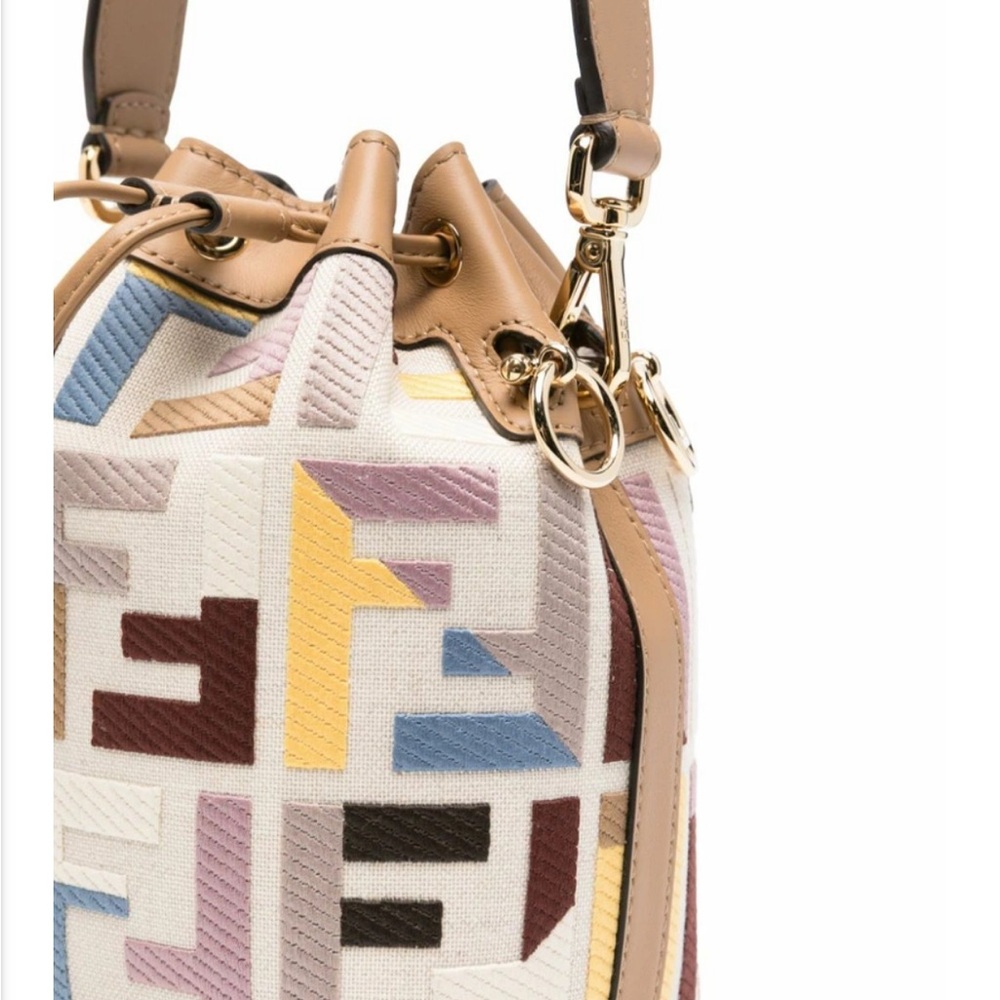 Fendi Beige and Multicolor Shoulder Bag